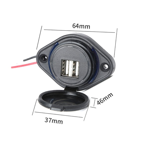 Zyutaosan 12V Twin Usb Socket Charger Surface Mounted 12V Caravan Boat Usb Ports For Campervan