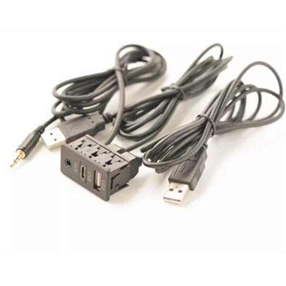 Zyutaosan 150Cm Car Dash Mount Aux +Type-C+Usb Port Panel Auto Boat Usb Extension Cable Adapter