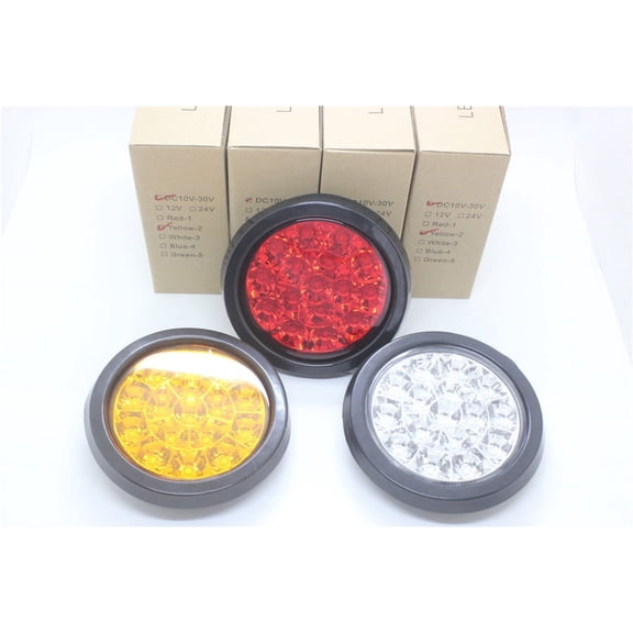 Zyutaosan 16-Led 12V 24V Round Clear Lens White Tail Lights Back-Up Reverse Lamps For Truck Trailer Rv 1Pc