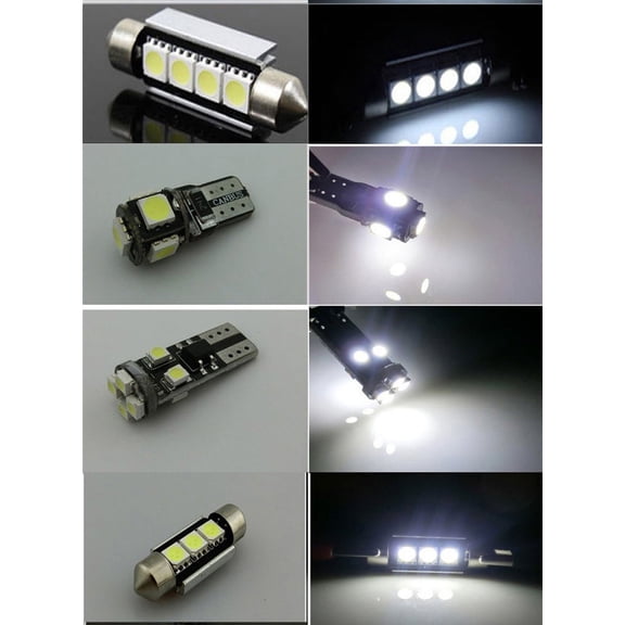 Zyutaosan 27X White Car Led Interior Dome Map Reading Footwell Light License Plate Lights