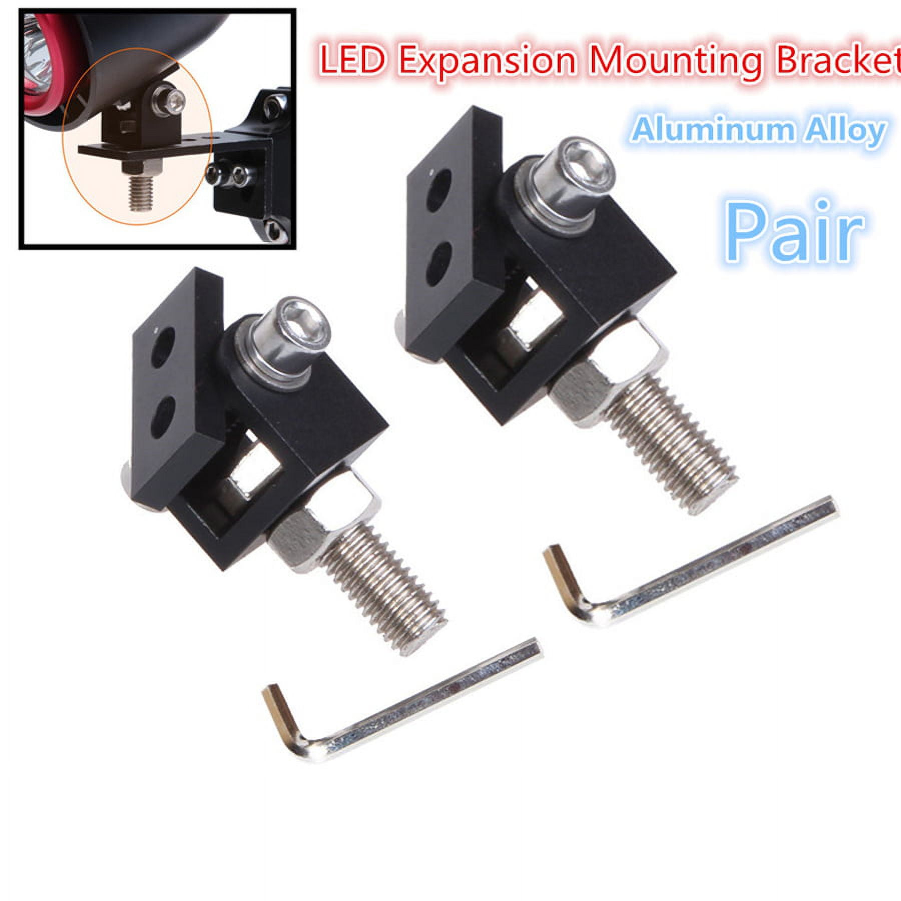 Zyutaosan 2Pcs Universal Hole 8Mm Led Expansion Mounting Bracket Spotlight Holder Lamp Clamp For Car/ Motorcycle /Utv/Atv Ect