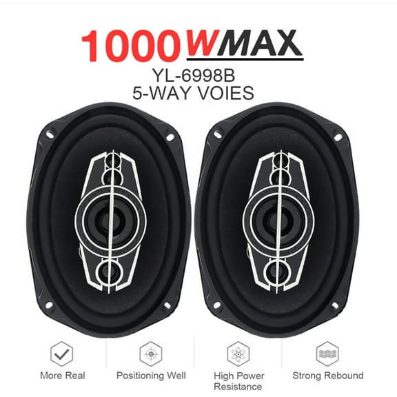 Zyutaosan 2pcs/lot 6x9 Inch 1000W 5 Way Car Coaxial Speaker Vehicle Auto Music Stereo Loudspeaker Full Range Frequency Hifi Car Speakers