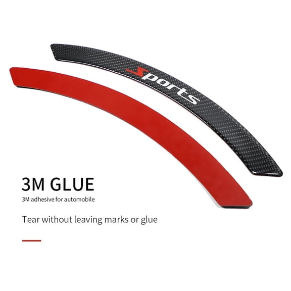Zyutaosan 4Pcs 100% Real Carbon Fiber Sports Style Car Fender Flares Arch Wheel Eyebrow Protector/Mudguard Sticker Extension Wide Arch Protector Stripe Car Styling