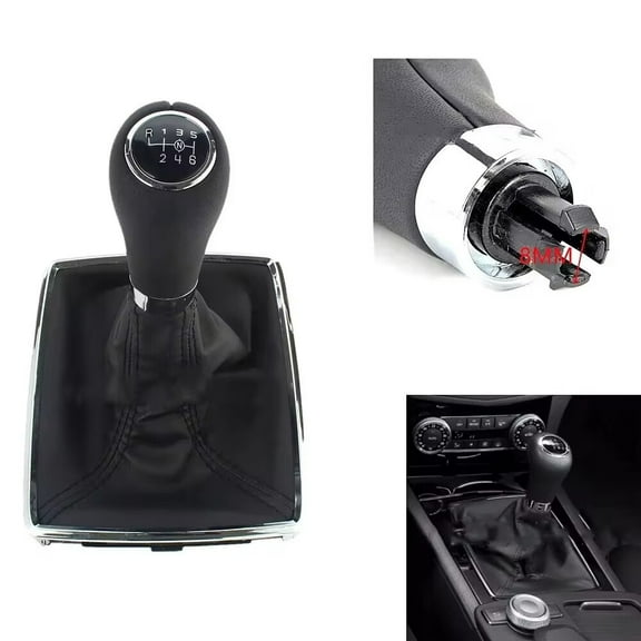 Zyutaosan 6 Speed Gear Shift Knob Boot For Mercedes Benz W204 C180 C200 C280 C63 C300
