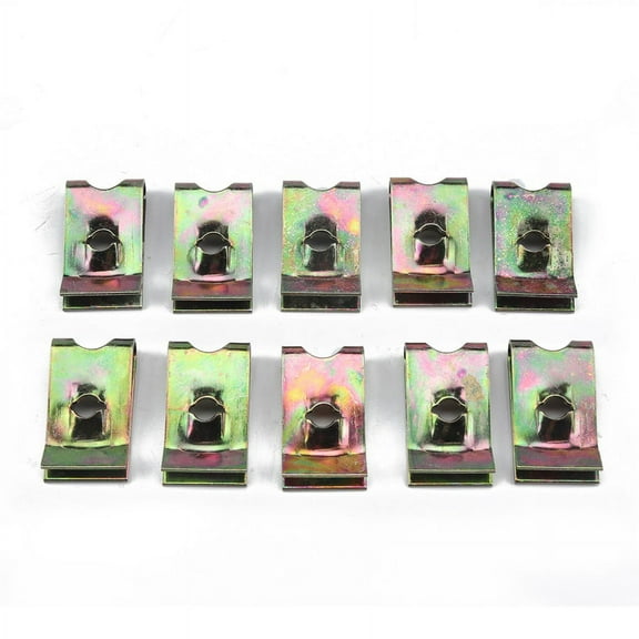 Zyutaosan 75PCS Universal Speed Fasteners Screw Size No.12 U Clips Spire Auto Captive Nut Clip Motorcycle Car