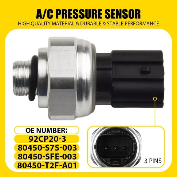 Zyutaosan 80450-S7S-003 Refrigerant A/C Pressure Sensor For Honda Accord Civic Acura