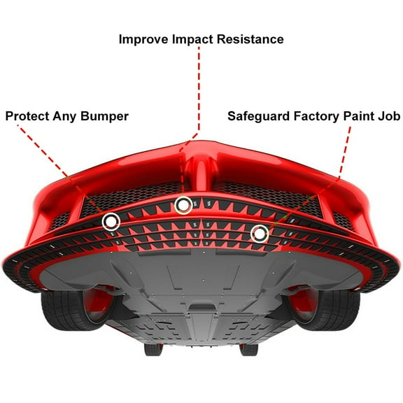 Zyutaosan 8Pcs Universal Front Bumper Scrape Guard Chassis Anti-Skid Protector Anti-Scratch Diy Kit