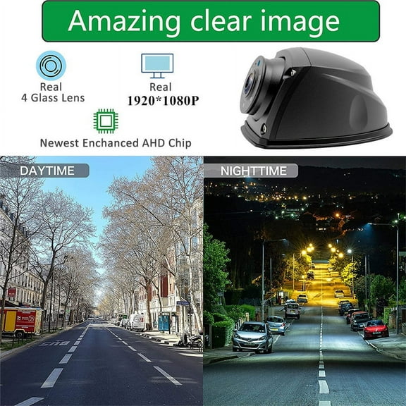 Zyutaosan Ahd Side Mounted Side View Camera Without Parking Line, (The Reversing Ruler Line Shown Comes With The Ahd Monitor)