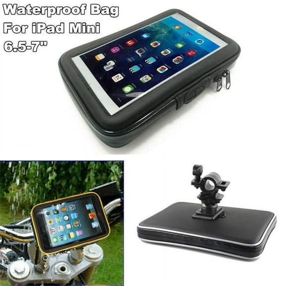 Zyutaosan Bicycle Motor Bike Motorcycle Handle Bar Tablet Holder Waterproof Case Bag 6.5-7Inch For Ipad Mini 4 3 2 For Samsung Galaxy Tab 4 3 2 7''