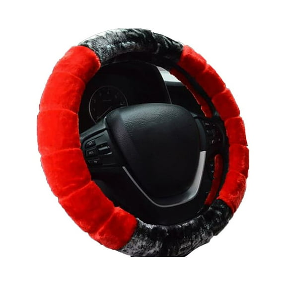 Zyutaosan Car Steering Wheel Cover Warmplush Winter Furry For Toyota Honda Nissan Mazda Bmw