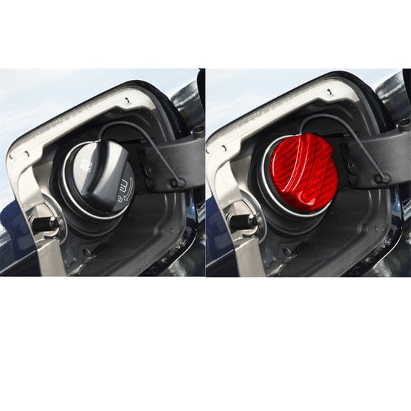 Zyutaosan Carbon Fiber Red Gas Fuel Cap Cover For Bmw 5 Series M5 F10 F90 G30 E60 Etc...