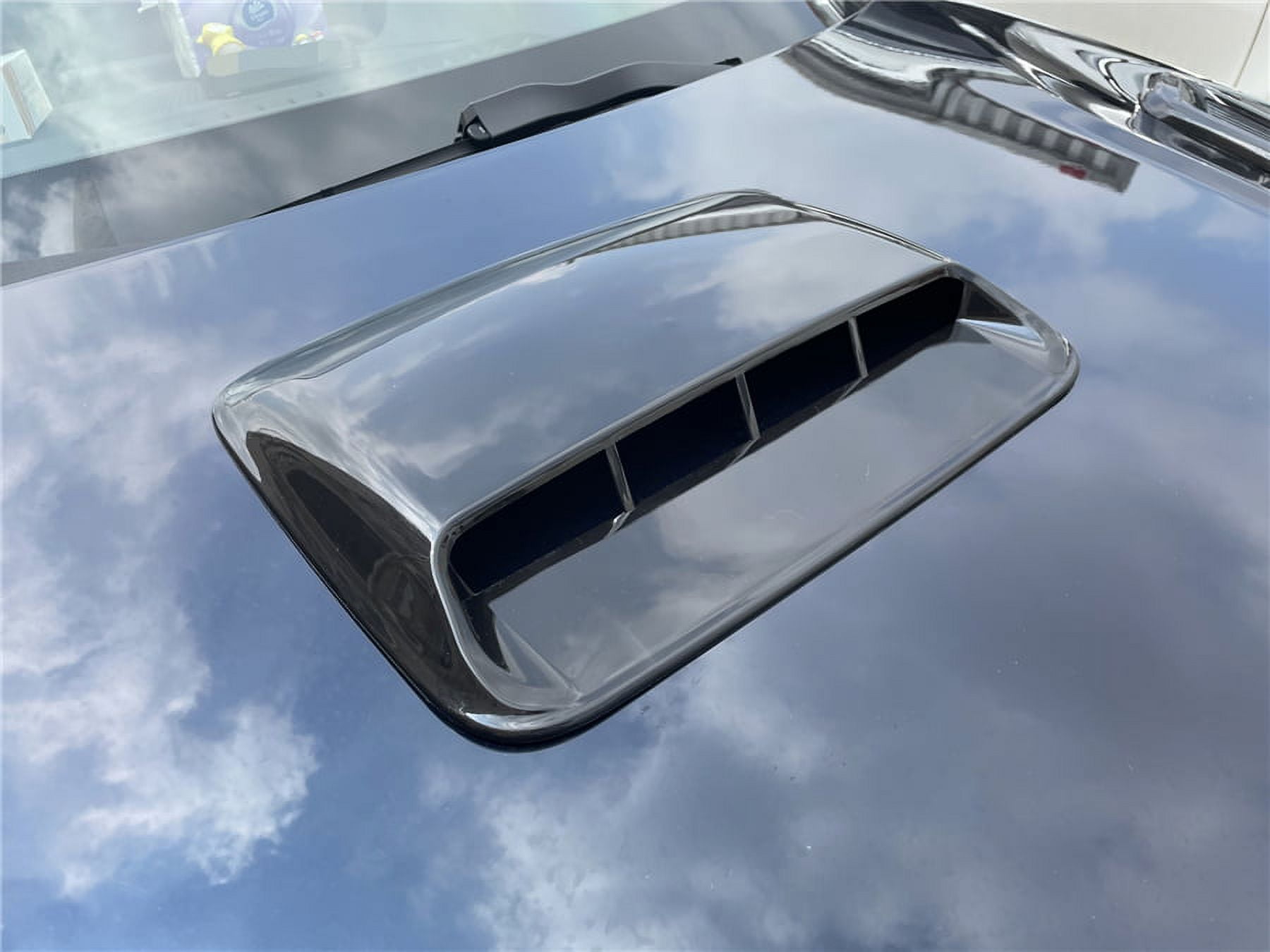 Zyutaosan Glossy Black Abs Car Air Flow Intake Hood Scoop Vent Bonnet Decorative Cover Universal
