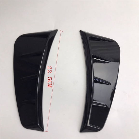 Zyutaosan Glossy Black Car Side Fender Wing Emble Badge Bonnet Flares Arch Wheel Eyebrow Protector Mudguard Sticker Extension Arch Protector