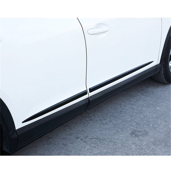Zyutaosan Glossy Black Side Skirt Door Side Line Sill Garnish Body Molding Trim Cover 4Pcs For Universal