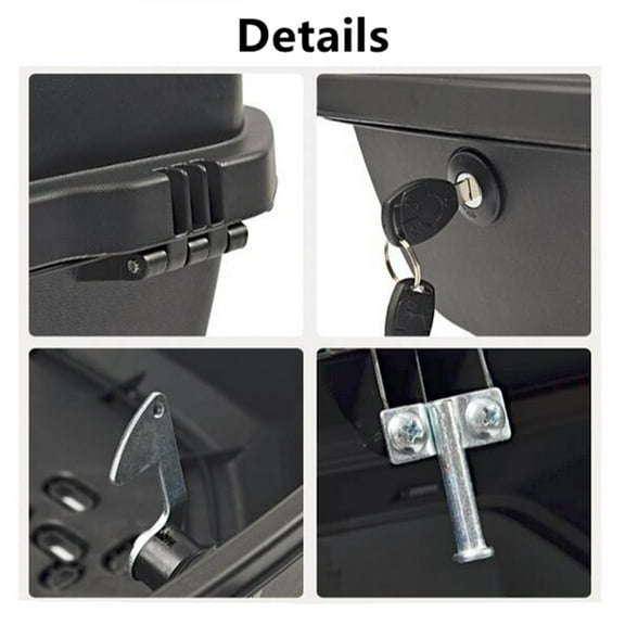 Zyutaosan Motorcycle Tail Box - Large Capacity, Durable Material, Waterproof Design, With Night Reflective Light