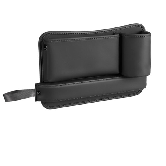 Zyutaosan Multifunction Seat Gap Storage Bag For Car Seat Gap Filler With Phone Cup Holder Pu Leather Car Interior Crevice Organizers Box Right Side