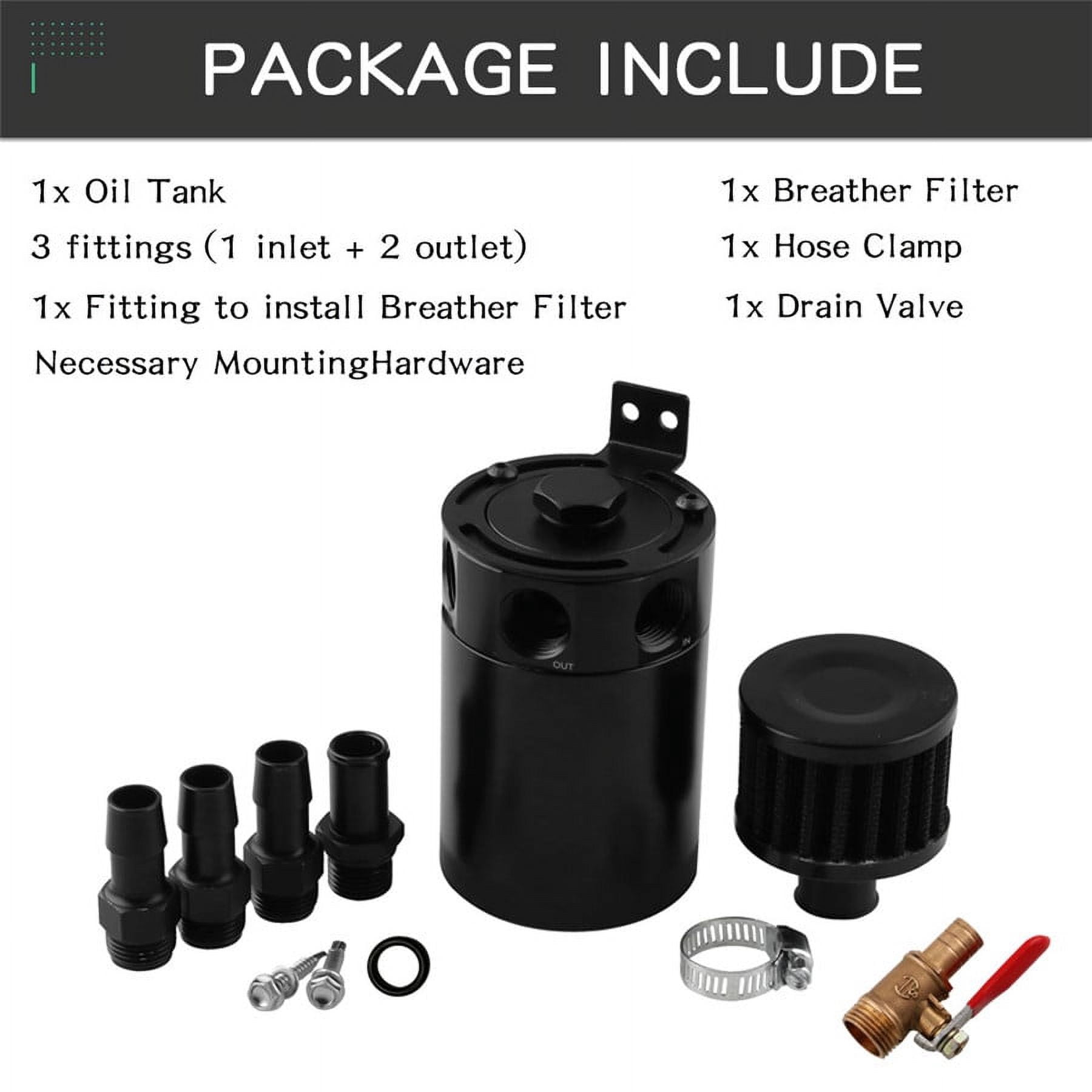Zyutaosan Oil Reservoir Catch Can Tank With Drain Valve Breather ...