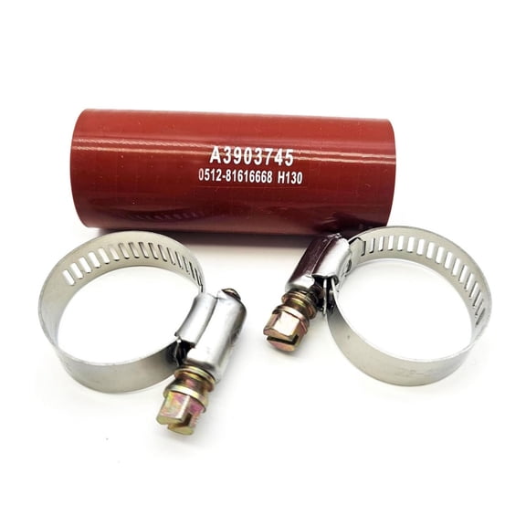 Zyutaosan Red Turbo Oil Drain Hose with 2 Clamps For Dodge Cummins 5.9L 89-06