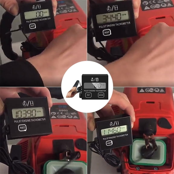 Zyutaosan Small Digital Engine Inductive Tachometer Digital Chainsaw Replaceable Battery