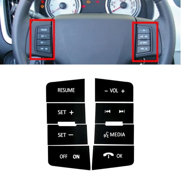 Zyutaosan Steering Wheel Button Repair Decals Stickers For Ford Focus 2008-2010