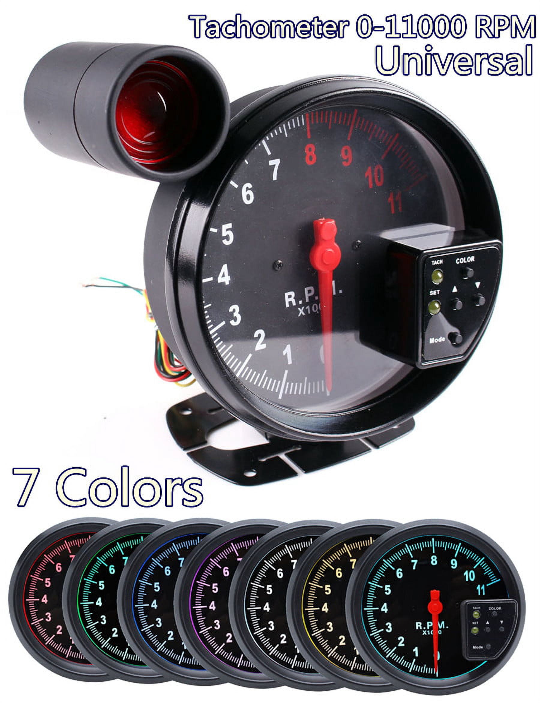 Motor Back Light Zyutaosan Universal 5 Inch Stepper Motor Auto Car Rpm 11000K Tachometer ...