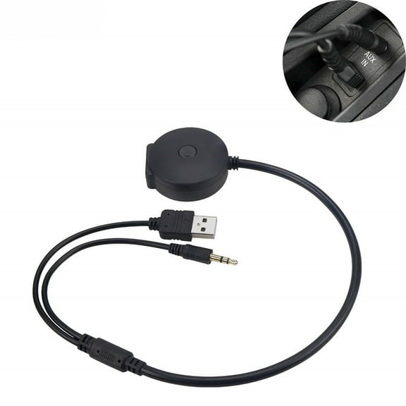 Zyutaosan Universal Car Bluetooth 4.0 Audio 3.5Mm Aux Usb Music Adapter Cable For Bmw & Mini Cooper & Any Car Has Aux