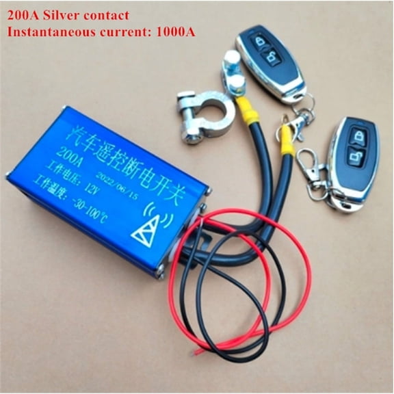 Zyutaosan Universal Integrated Wireless Remote Control 12V 200A Silver Contact Car Battery Disconnect Cut Off Isolator Master Switches