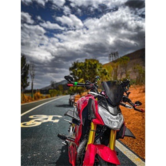 Zyutaosan Universal Motorcycle Side Glossy Carbon Fiber Look Forged Winglets Wind Fin Spoiler Trim Cover Air Deflector