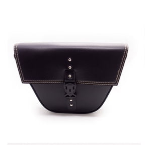 Zyutaosan Universal Triangle Motorcycle Pu Leather Saddle Bag Luggage Tool Side Bag For Cafe Racer Atv Custom