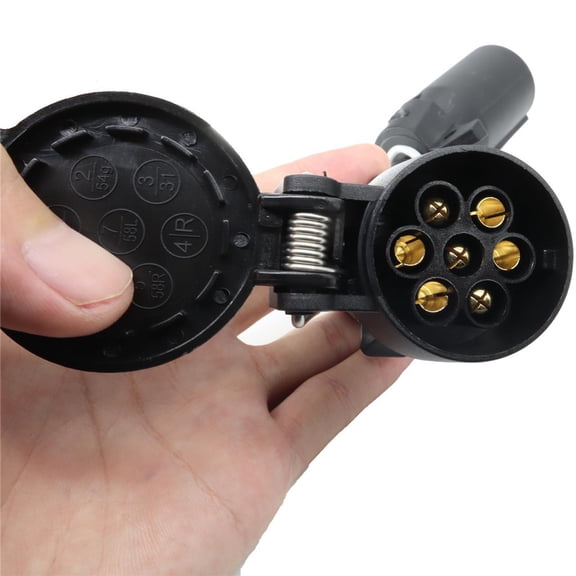 Zyutaosan Usa To Eu Trailer Light Converter Us 7-Way Blade Socket To Eu 7-Pin Round Plug