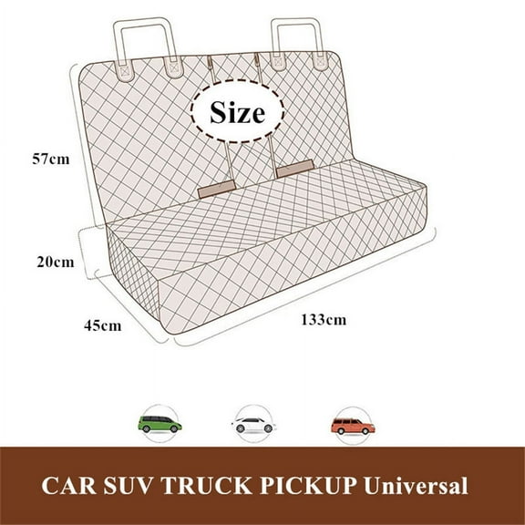 Zyutaosan Waterproof Pet Truck Van Suv Car Seat Cover Dog Cat Back Rear Bench Mat Pad