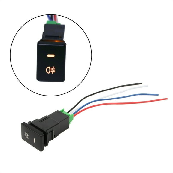 Zyutasoan Fog Push Button Switch W/ Amber Led Background Indicator Lights Oem For Toyota