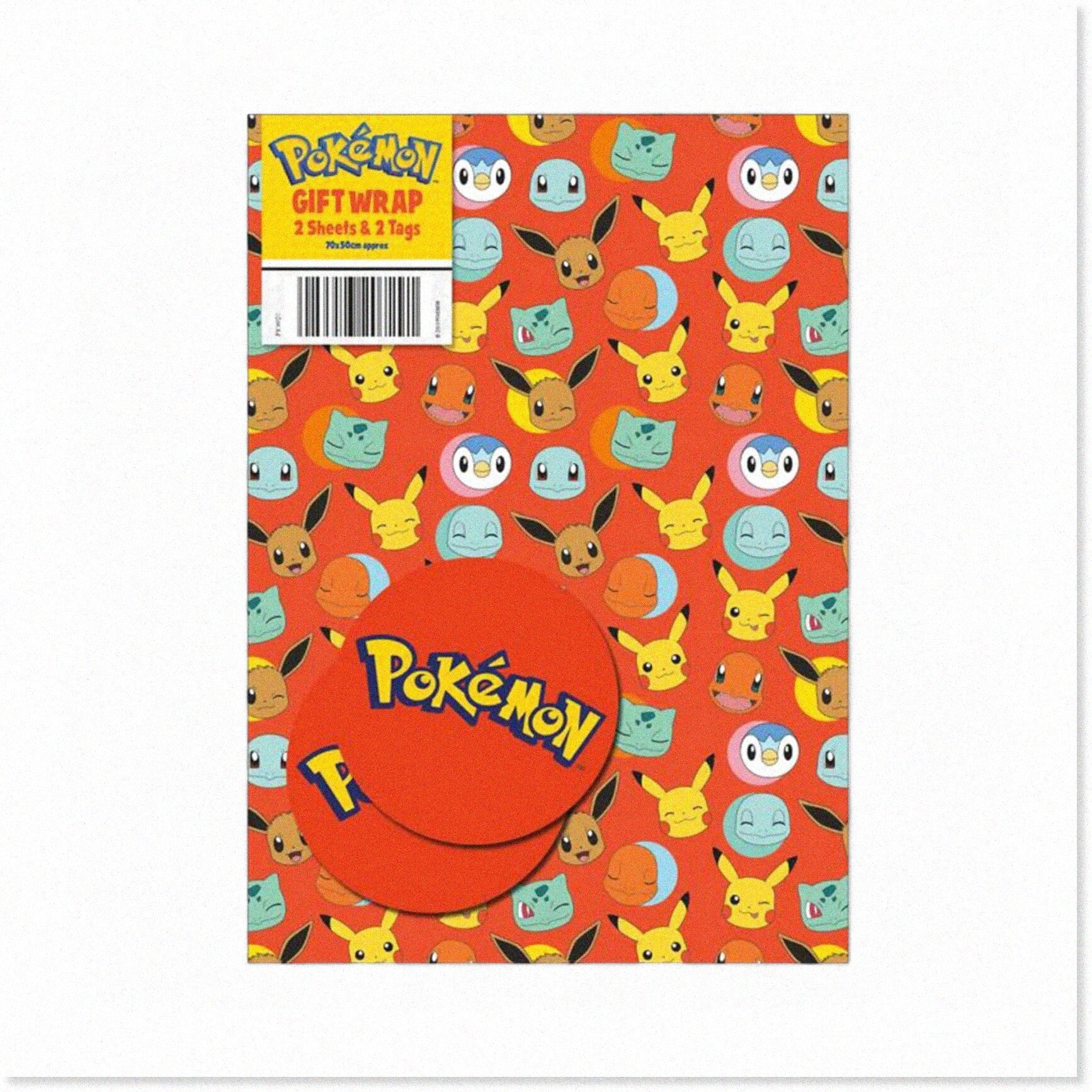 Zyvora Pokemon Gift Wrapping Paper, 2 Sheets,70cm x 50cm