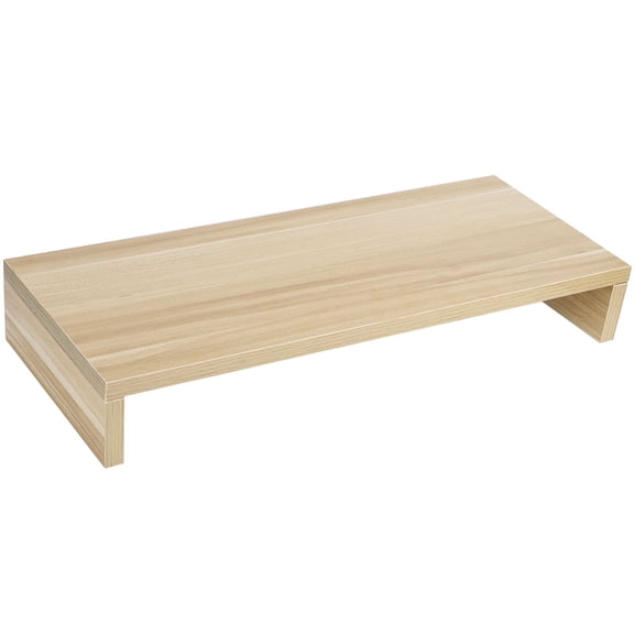 Zyyini Wooden monitor holder,Wooden Stand LED LCD Computer Monitor Riser Desktop Organizer Display Bracket Rack, Wooden Monitor Shelf