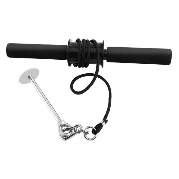 Zyyini Wrist Forearm Roller Exercise Hand Wrist Grip Workout Weight Strength Gym Bar Arm Fitness Black