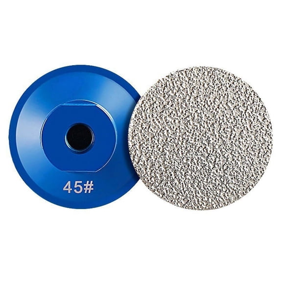 Zzbeans 2 Inch Brazed Diamond Grinding Disc for Angle Grinder, Brazed Diamond Coating for Granite Quartz Stone Ceramic Tile, Wet Dry Grinding Disc with 45# 60# 100# Grits for Shaping Polishing