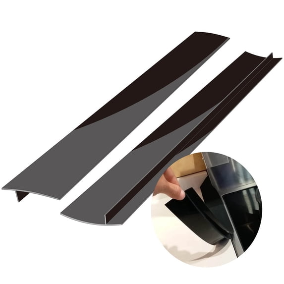 Zzbeans 21 Inch Side Seam Cover Stopper, Kitchen Stove Counter Gap Filler Seal Strip, Removable Heat Resistant Splash Guard for Oven Cooktop Cabinet Gaps