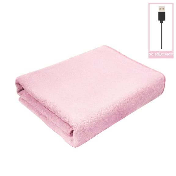 Zzbeans 5V USB Heating Blanket, Electric Heated Throw for Home Office Travel, Portable Warming Shawl Leg Blanket with Fast Heat and Soft Polyester Fabric, Pink