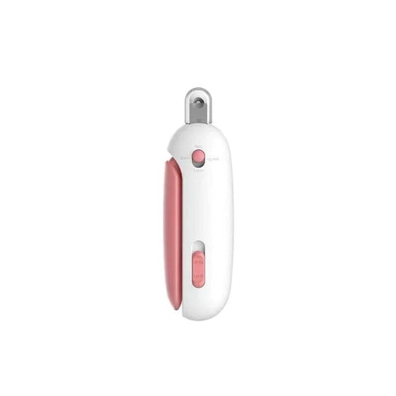Zzbeans Adjustable Round Hole Pet Nail Clipper, Safe Pet Nail Trimmer with Guard for Small Animals, Push Scissors Design for Easy Grooming Without Damaging Quick, Pink