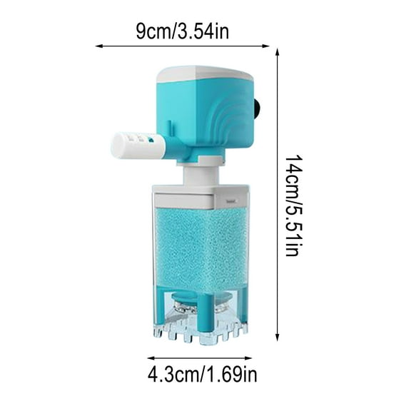 Zzbeans Automatic Aquarium Filter, Submersible Fish Tank Filter Pump with Oxygenation and Waste Removal, Silent Multi-Layer Water Filter for Freshwater Saltwater Tanks