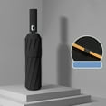 thumbnail image 1 of Zzbeans Automatic Umbrella, Fully Automatic Open Close Reverse Folding Sun Umbrella, Windproof UV Protection Compact Travel Umbrella for Women Men, Black, 1 of 7