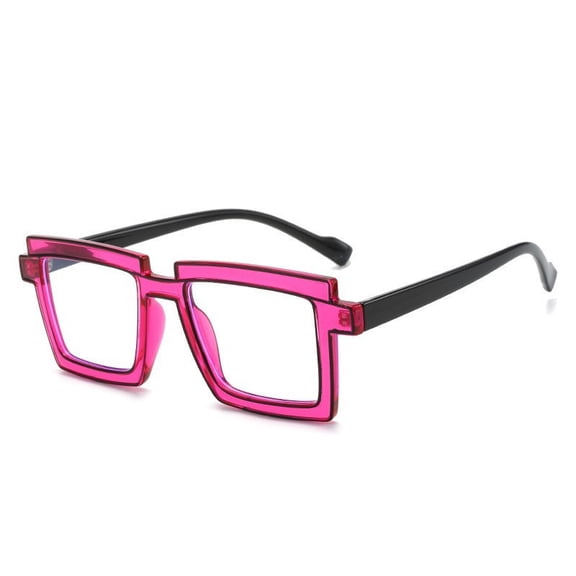 Zzbeans Blue Light Blocking Glasses, Anti Blue Light Computer Glasses for Screen Eye Strain Relief, Color Block Plastic Frame Unisex Reading Glasses for Men Women Party Cosplay