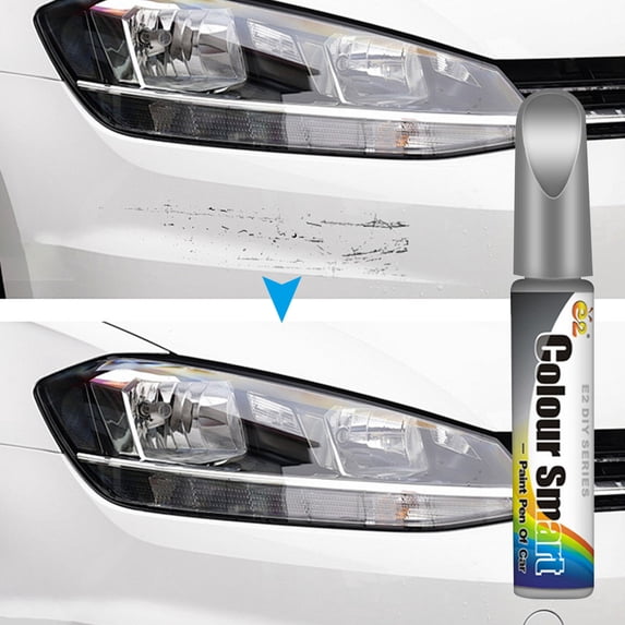 Zzbeans Car Paint Repair Pen, 12ml Scratch Remover Pen for Cars, Quick Drying Touch Up Paint for Minor Scratches and Swirl Marks, Silver