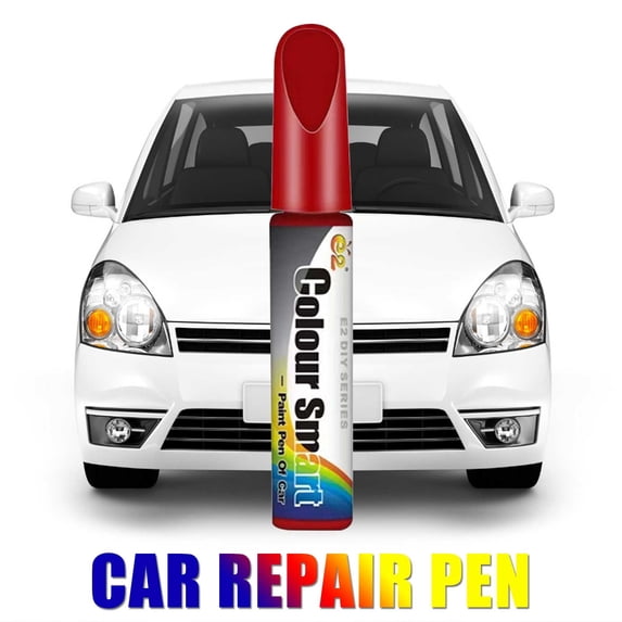 Zzbeans Car Paint Scratch Repair Pen, Automotive Touch Up Paint Pen for Scratches Chips, 12ml Auto Body Paint Repair Kit for Cars Trucks SUVs, Red