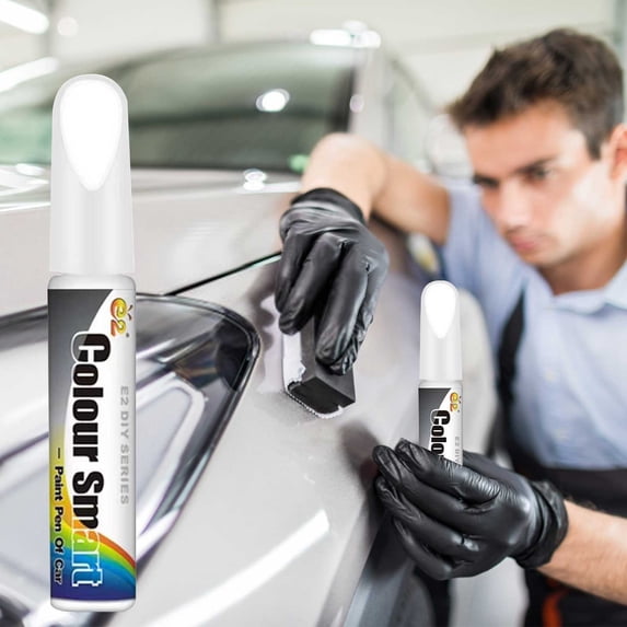 Zzbeans Car Paint Scratch Repair Pen, Automotive Touch Up Paint Pen for Scratches Chips, 12ml Auto Body Paint Repair Kit for Cars Trucks SUVs, White