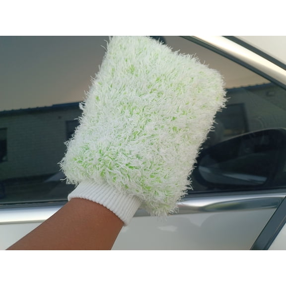 Zzbeans Colored Long Haired Fleece Car Cleaning Gloves, Reusable Washable Microfiber Gloves for Auto Detailing, Multi-Purpose Cleaning Gloves for Car Interior Kitchen Furniture Windows Surfaces