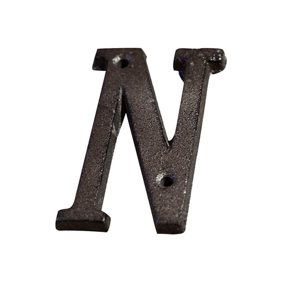 Zzbeans DIY Cast Iron House Letters, Vintage Industrial Style Metal Alphabet Numbers for Outdoor Decor, Creative Alloy Wrought Iron Letter Set with Screws for Garden Shop Address Sign