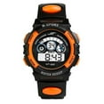 thumbnail image 1 of Zzbeans Digital Sports Watch for Men, LED Quartz Alarm Date Wristwatch, Water Resistant Stopwatch Luminous Display Long Battery Life, Orange, 1 of 1
