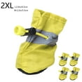 thumbnail image 1 of Zzbeans Dog Booties Paw Protector, Waterproof Non Slip Dog Shoes for Small Dogs, Reflective Straps Adjustable Puppy Boots for Winter Summer Walking, Yellow, 1 of 7