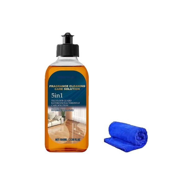 Zzbeans Floor Cleaner Concentrate, Tile and Wood Floor Cleaning Solution for Stain Removal and Shine, Multi-Surface Floor Cleaner for Hardwood Laminate Vinyl Concrete Leaves Fresh Fragrance 100ml